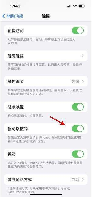 福山苹果手机维修分享iPhone手机如何设置摇一摇删除文字 